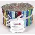 thumbnail image 4 of Soimoi 40Pcs Geometric & Texture Print Cotton Precut Fabrics For Quilting Craft Strips 2.5x42inches Jelly Roll - Multicolor, 4 of 9