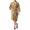 Khaki, variant on Mens Midi Robes Lightweight Kimono Breathable Bathrobe Home Spa Loungewear with Pockets Absorbent Bath Robe for Men