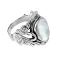 thumbnail image 3 of Beautiful Couple Swan Oval Wht MOP .925 Silver Ring-9, 3 of 6