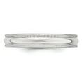 thumbnail image 4 of Primal Gold 10 Karat White Gold 4mm Milgrain Half Round Band Size 6, 4 of 8