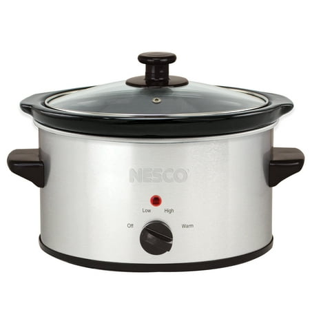 NESCO 1.5-Qt. 120-Watt Metallic Slow Cooker (Silver)