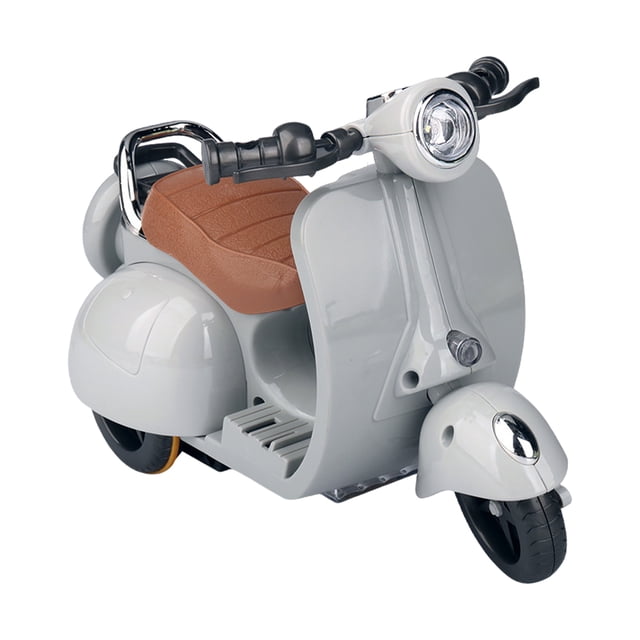 Billuyoard Linda motocicleta de juguete giratoria y llamativa para diversión, tiempo de juego, motocicleta eléctrica simulada duradera Juguetes de animales pequeños gris