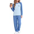 thumbnail image 6 of ITSAME Girls 2 Piece Loungewear Outfit Raglan Sleeve Crewneck Pullover and Pants Warm Sleepwear Set Size 9, 6 of 6