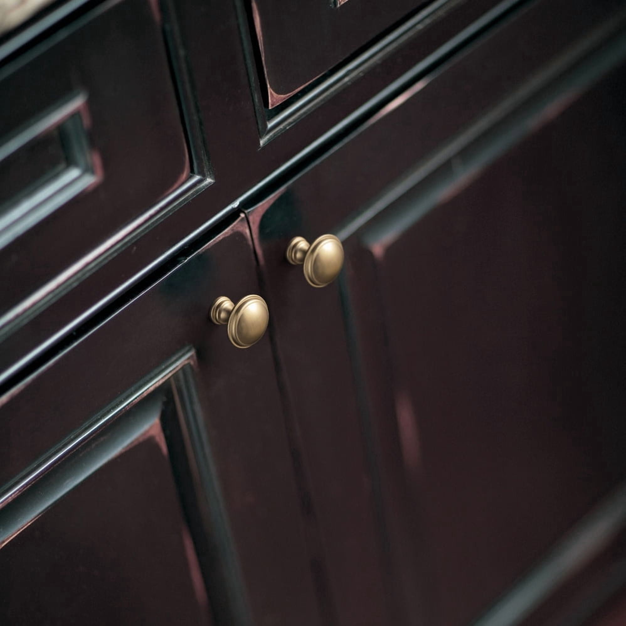 Goo-Ki Champagne Bronze Cabinet Drawer Knobs, Zinc Alloy Cabinet Handles for Dresser,Wardrobe,Cupboard, 12 Pack