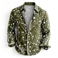 thumbnail image 4 of Fsmtpdam Mens Hawaiian Shirt Floral Button Down Collared Casual Long Sleeve Printed Boho Tops Vintage Relaxed Fit Lightweight Summer Beach Vacation Shirts, 4 of 5