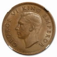 thumbnail image 2 of 1942 New Zealand Bronze 1 Penny Tui Bird George VI MS-63 NGC, 2 of 3
