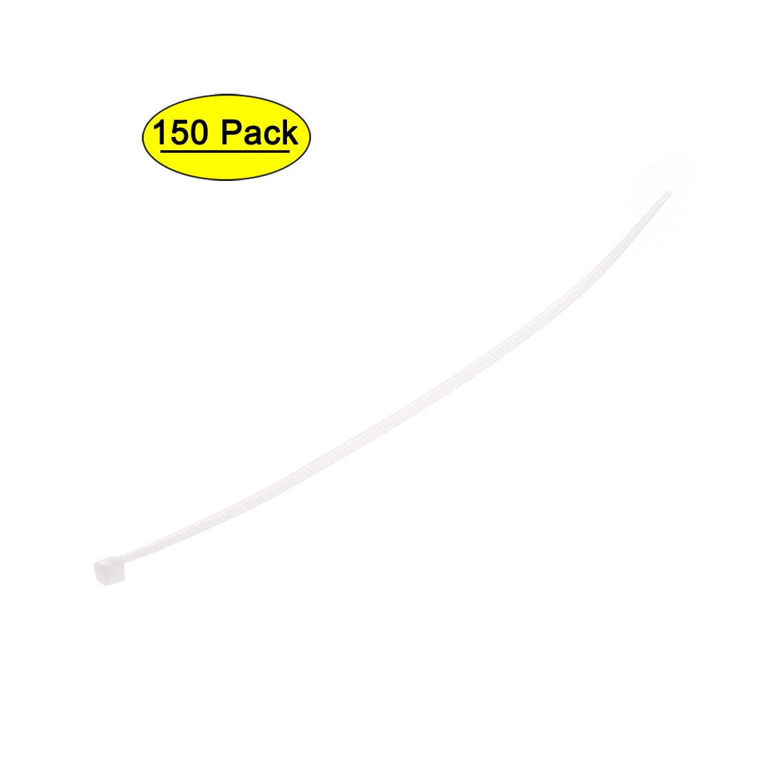 Uxcell Cable Zip Ties Flexible Cable Tie Wraps Self-Locking Nylon 5.9' x 0.11' White 150pcs