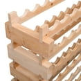 HOMCOM 72 Bottle Stackable Modular Wine Rack, 6-Tier Wooden Display ...