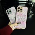 thumbnail image 2 of Laser Butterfly Painted Metal Camera Lens Glass  for iPhone Case (Silver,iPhone 12 Mini), 2 of 7