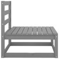 thumbnail image 3 of vidaXL Garden Middle Sofas 2 pcs Grey Solid Wood Pine, 3 of 4