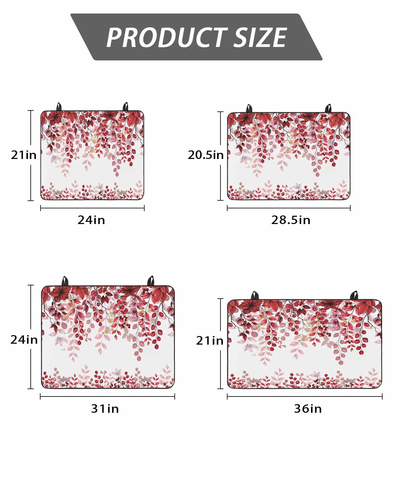 Stove Top Covers for Electric Stove, Red Eucalyptus Leaves Glass Stovetop Cover Protector, Summer Botanical Weeping Induction Cooktop Protector Oven Mat for Kitchen Countertop 28.5"x20.5"