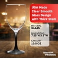 thumbnail image 4 of Nuance Wine Glasses by ARC 10.5 oz. Set of 10, Bulk Pack - Restaurant Glassware, Perfect for Red Wine, White Wine, Cocktails - Black, 4 of 5