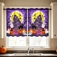 thumbnail image 6 of Gumesh Halloween Kitchen Curtains Cafe Curtains for Bathroom Dining Room Living Room Pocket Window Drapes 2 Panels Set 28"x39", 6 of 6