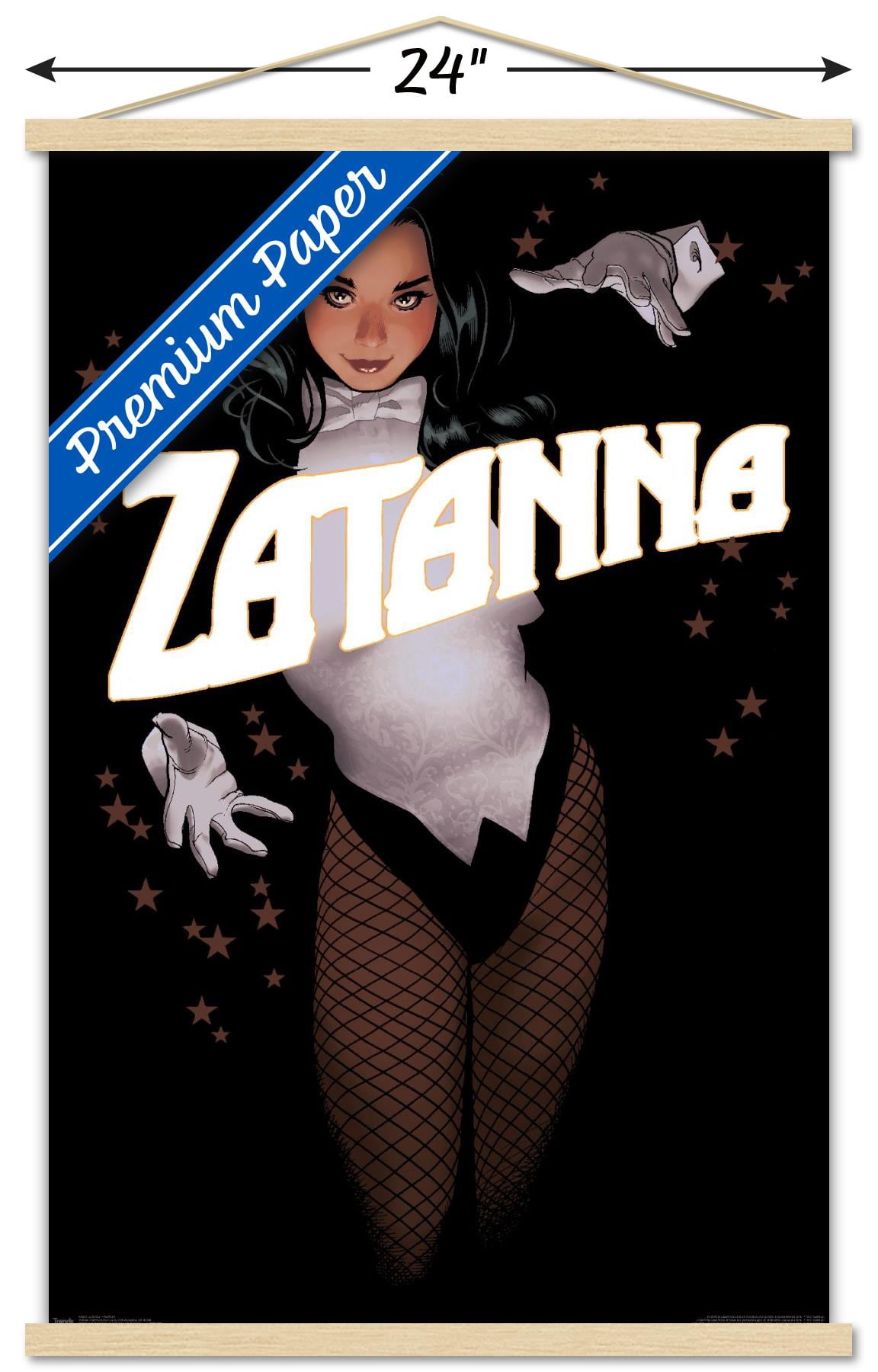 DC Comics - Zantanna - Alex Ross Portrait Wall Poster with Wooden Magnetic Frame, 22.375" x 34"