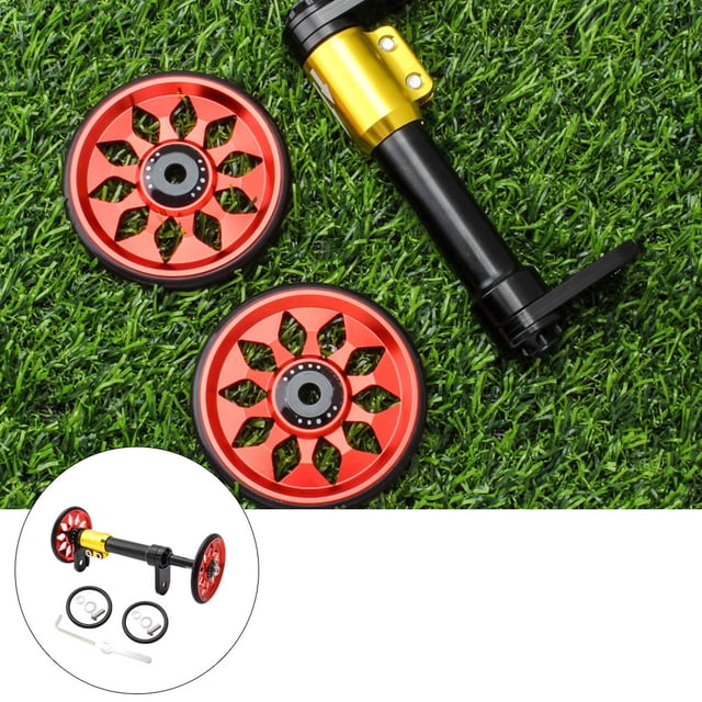 WRISTBIQUE 1 Ensemble Tige Télescopique pour Vélo Pliant Rouge Alliage d'Aluminium Roue à Roulement Fluide
