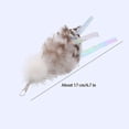 thumbnail image 2 of XINQIHANG Cat Insect Feather Toys Replacement Cat Toy Wand Refills, 6 Pieces Natural Insect Cat Toy Feathers Refill, Interactive Cat Teaser Wand Attachments, with Bell, 2 of 7