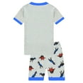 thumbnail image 6 of WIBACKER 3-12Y Toddler Boys Gray 2-Piece Dinosaur Pajamas 100% Cotton Sleepwear Sets, 6 of 7