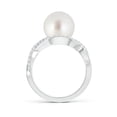 thumbnail image 2 of ANGARA South Sea Cultured Pearl Infinity Ring with Diamonds in 14K White Gold for Women | June Birthstone, Birthday, Anniversary, Jewelry Gift for Women | Pearl Ring, 2 of 7