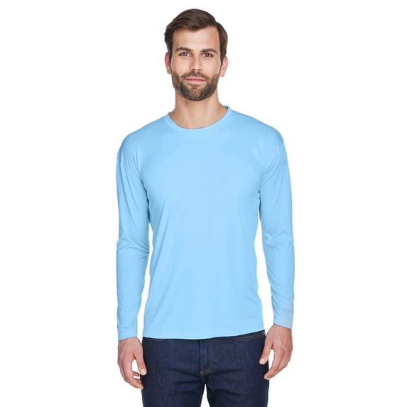 UltraClub Adult Cool & Dry Sport Long-Sleeve Performance Interlock T-Shirt - 8422