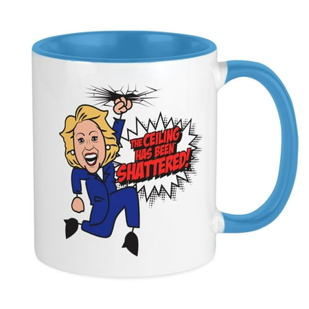 

CafePress - Clinton Glass Shattered Mug - Ceramic Coffee Tea Novelty Mug Cup 11 oz