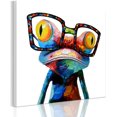 thumbnail image 1 of Lienzo de gran tamaño de 50x50cm con estampado de gafas de rana divertidas abstractas, decoración de 1 pieza, arte de pared del dormitorio ShuxiuWang 9024735206309, 1 of 1