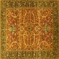 thumbnail image 1 of Ahgly Company Machine Washable Indoor Square Oriental Yellow Industrial Area Rugs, 7' Square, 1 of 4