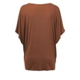 thumbnail image 3 of Made by Johnny Women's Kimono Style Short Sleeve Dolman Cardigan XXXXL RUST, 3 of 6