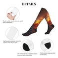 thumbnail image 5 of Lsque Red And Blue Fire Dragon E Pattern Sport Compression Socks for Men & Women 15-20 mmHg Knee High Nurse Pregnant Running Medical and Travel Athletic, 5 of 6