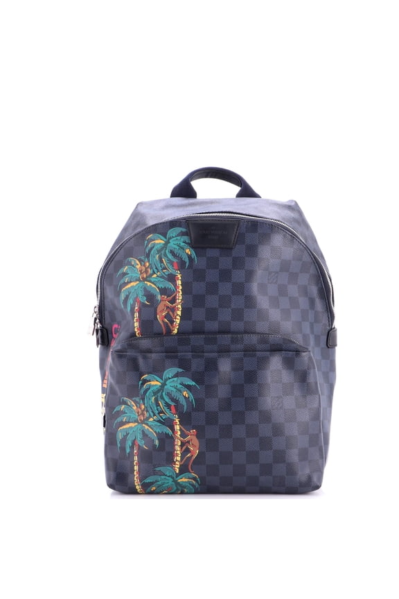 Pre-Owned Apollo Backpack Limited Edition Damier Cobalt Jungle By Rebag