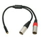 thumbnail image 1 of Cable de micrófono de 3,5 mm 1/8 a XLR Cable estéreo profesional balanceado dual XLR macho a hembra de 3,5 mm 1,0 pies, 1 of 8