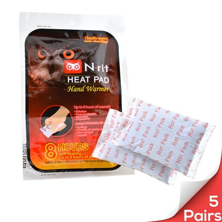 Owlheat [hand Warmer - 5 Pack / 10 Pieces] Disposable Self Heating Hand Warmers - Up To 40 Hours Of Total