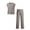 Coffee, variant on Girls Clothes 2 Piece Outfits Drop Shoulder Sleeve Top and Wide Leg Pants Set Trendy Clothing