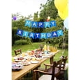 thumbnail image 2 of Pancarta De Feliz Cumpleaños Azul, Guirnalda Colgante Grande, Banderines De Feliz Cumpleaños Decoración De Fiesta para Niños Hombres Baby Shower Foto Telón De Fondo Suministros para Fiestas, 2 of 4