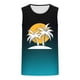 thumbnail image 4 of Camiseta sin mangas de cuello redondo para hombre, estampada, informal, deportiva, elástica, de moda, de poliéster., 4 of 4