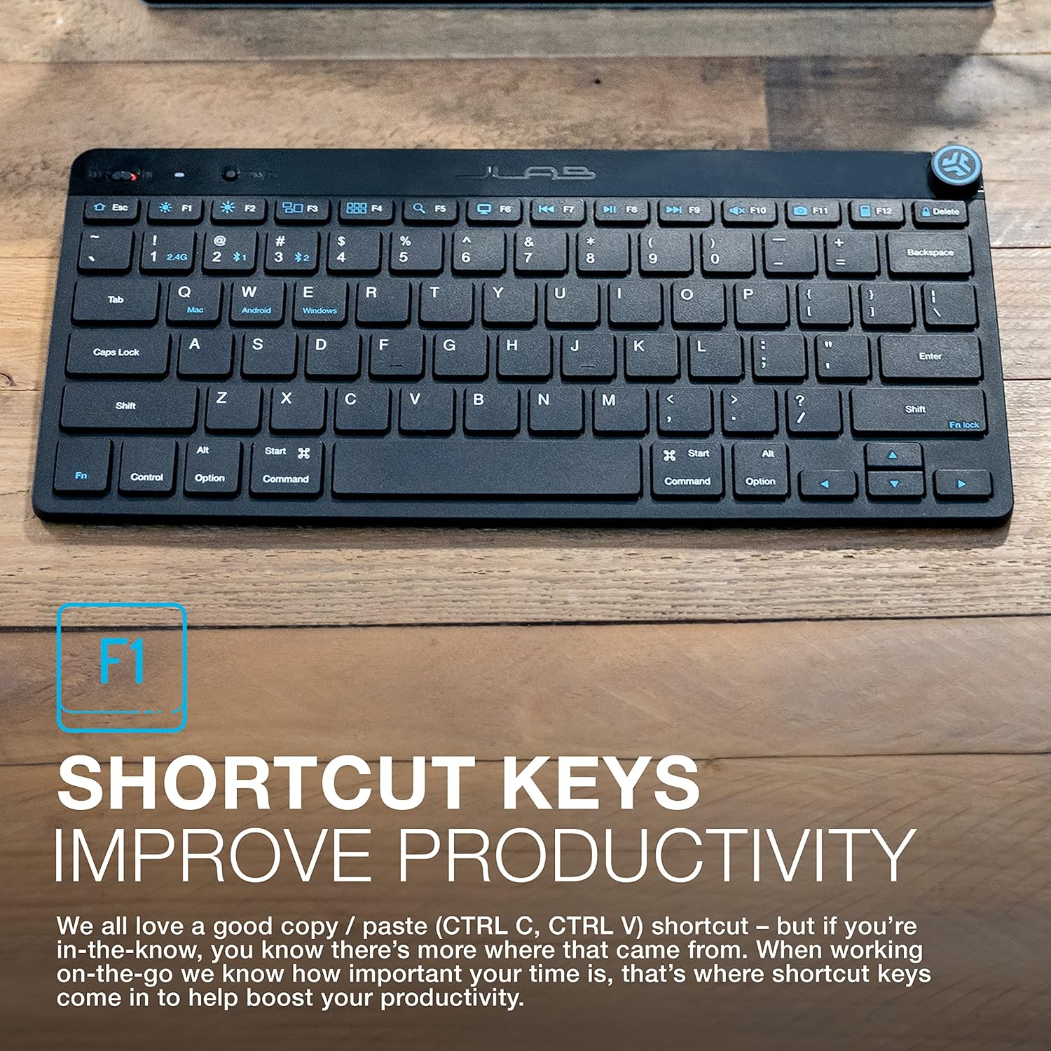 JLab GO Wireless Keyboard, Multi-Device Bluetooth & USB photo 6
