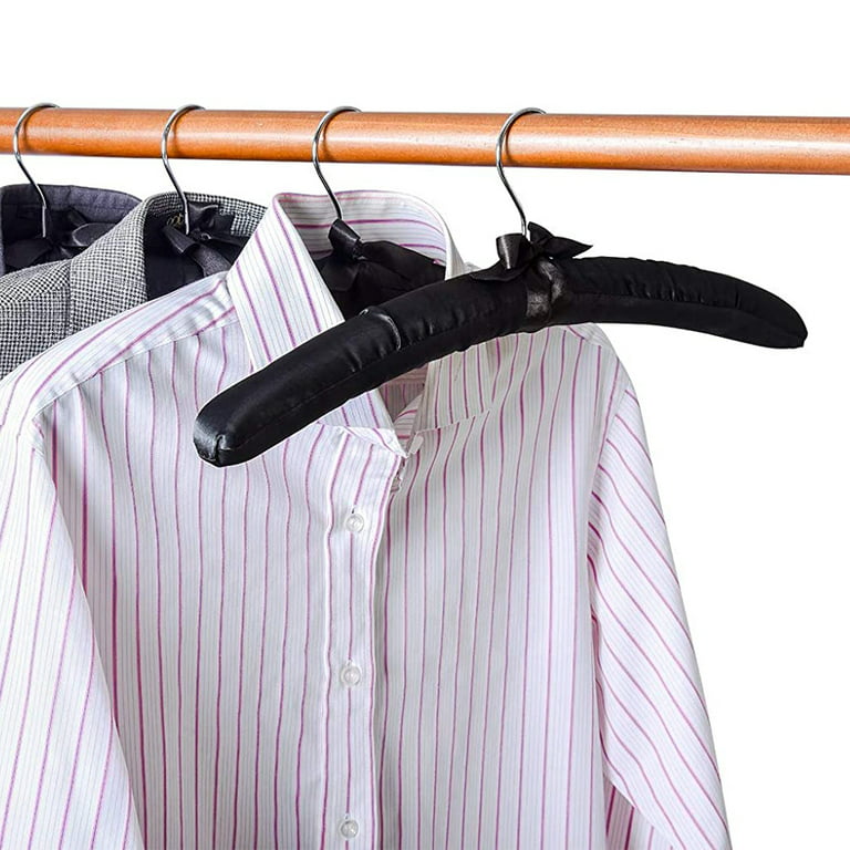Satin Padded Hangers for Women, Anti Slip Cushioned Rack for Sweaters, Silk  Hanger, Fancy Dress Racks