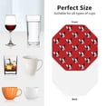 thumbnail image 4 of KLL Drink Coasters Set Octagon of 4,PU Leather Absorbent Coasters Set Decorative Coffee Cup Coasters Housewarming Gift for Home Decor-Bulldog Red, 4 of 5
