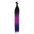 thumbnail image 1 of Peluca de cosplay con coletas y casco, con rampa degradada y trenzas sucias, ideal para bicicleta. Azul morado, 1 of 8