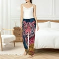 thumbnail image 4 of Rocae Pink Tiger Gold Leaves for Women's Pajama Pants Pj Pants Lounge Pants-Medium, 4 of 6