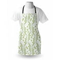 thumbnail image 3 of Flower Apron Paisley Leaf Antique Stem Swirl Traditional Damask Fashion Stylize Flora, Unisex Kitchen Bib Apron with Adjustable Neck for Cooking Baking Gardening, Green Black White, by Ambesonne, 3 of 3