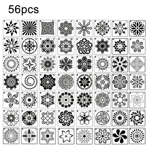 tureclos mandala stencils template set dot painting hollow
