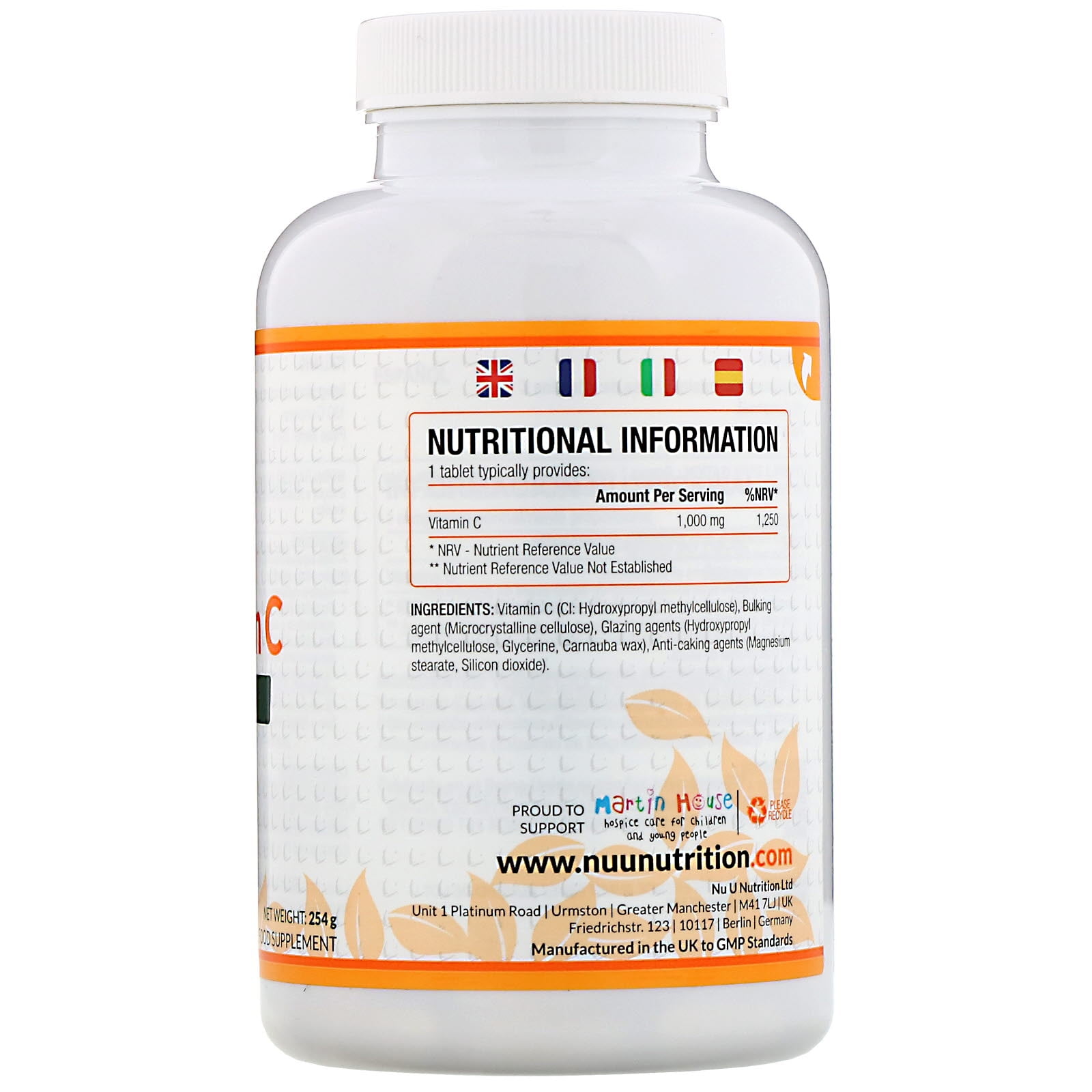 Nu U Nutrition Vitamin C 1 000 Mg 180 Vegan Tablets Walmart Com Walmart Com Nu U Nutrition Vitamin C 1 000 Mg 180 Vegan Tablets Walmart Com Walmart Com