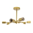 thumbnail image 3 of Modern Sputnik Chandelier, 6 Light Semi Flush Mount Ceiling Light E27 E26 Middle Base  For Hotels For Living Rooms, 3 of 8