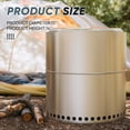thumbnail image 6 of DEVOKO Stainless Steel smokeless Fire Pit, Outdoor Grill Wood Burning Portable Firepit Stainless Steel for Backyard Patio Garden Picnic Camping Bonfire(15 Inch), 6 of 7