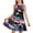 A-Multicolour508, variant on Bobifish Big Girls Dress Round Neck Sleeveless Skater Dress Waist A-Line Donut Dessert Printed Sundress