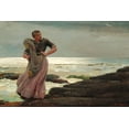 thumbnail image 2 of Homer, Winslow 24x17 White Modern Wood Framed Museum Art Print Titled - A Light on the Sea, 2 of 4