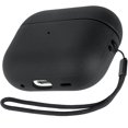 thumbnail image 1 of Funda mejorada para Airpods Pro, funda protectora de cuerpo completo con textura de cuero para Apple Airpods Pro, carga inalámbrica y LED frontal visible (negro mate), 1 of 4