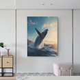 thumbnail image 6 of KLL Dancing Whale Print Farmhouse Canvas Wall Art,Wall Decorations For Living Room Office Canvas Wall Decor for Home Decorations, 12'×16’’, 6 of 8