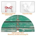 thumbnail image 4 of Sikiie Old Green Wooden 30-48 inches {designName} Print Christmas Tree Skirt Snowman Xmas Tree Skirt with Edge Christmas Decorations for Holiday Party-48", 4 of 7