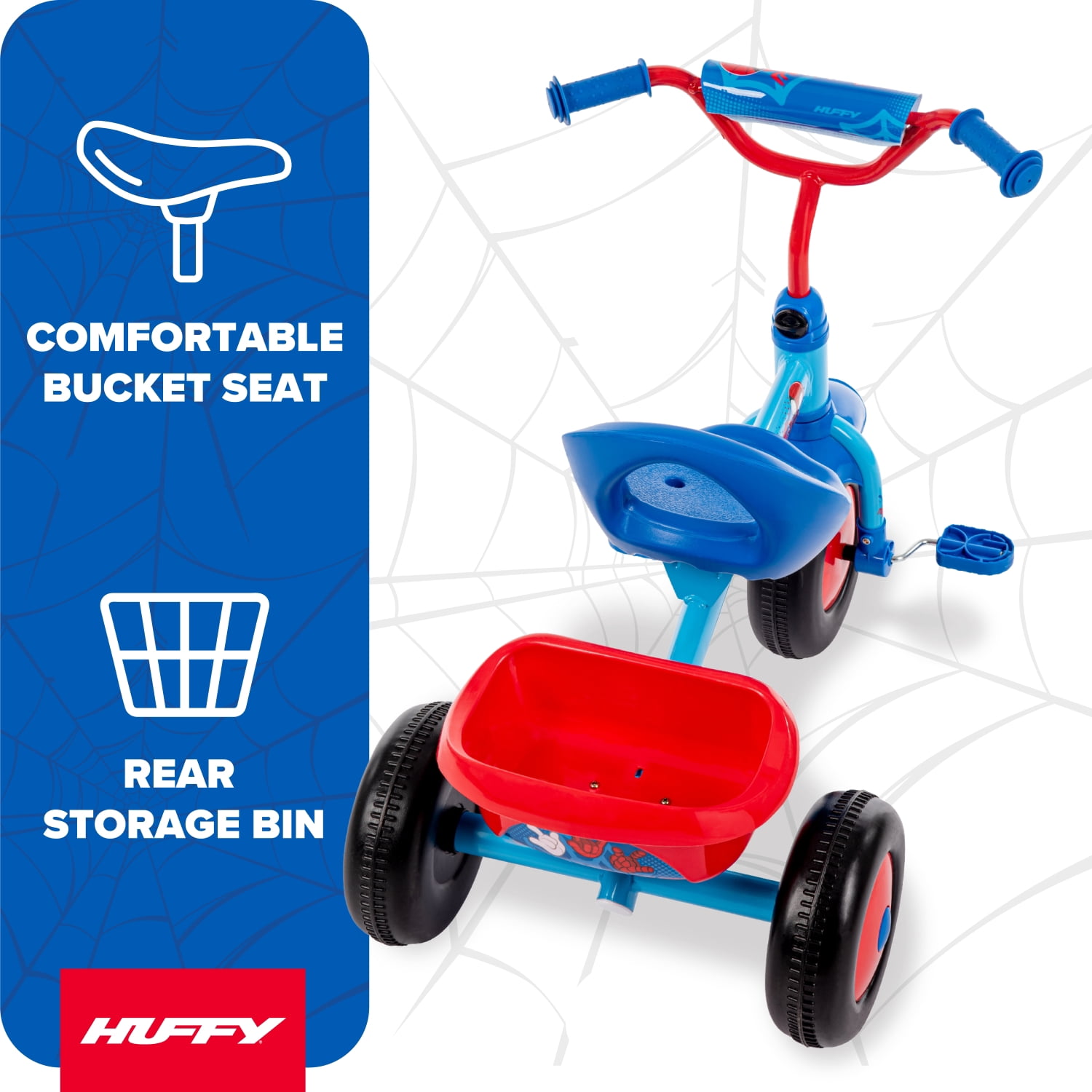 Huffy Spider-Man/Spidey and His Amazing Friends Tricycle, Ages 3+, Blue, Kids, Boys